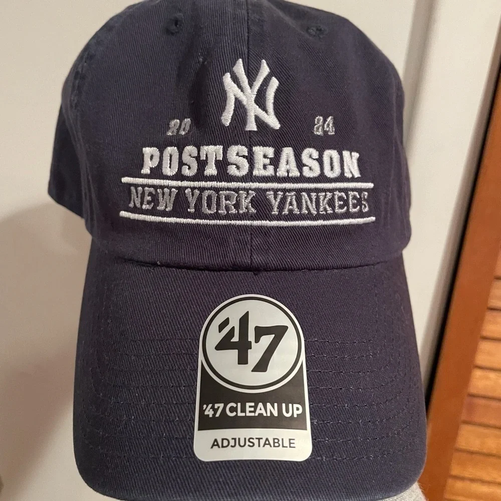 47 Adult 2024 MLB Postseason New York Yankees Navy Cleanup Baseball Hat NWT